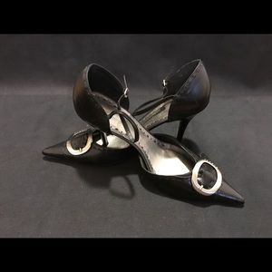 BCBG Pointed Toe Heels with Ankle Strap